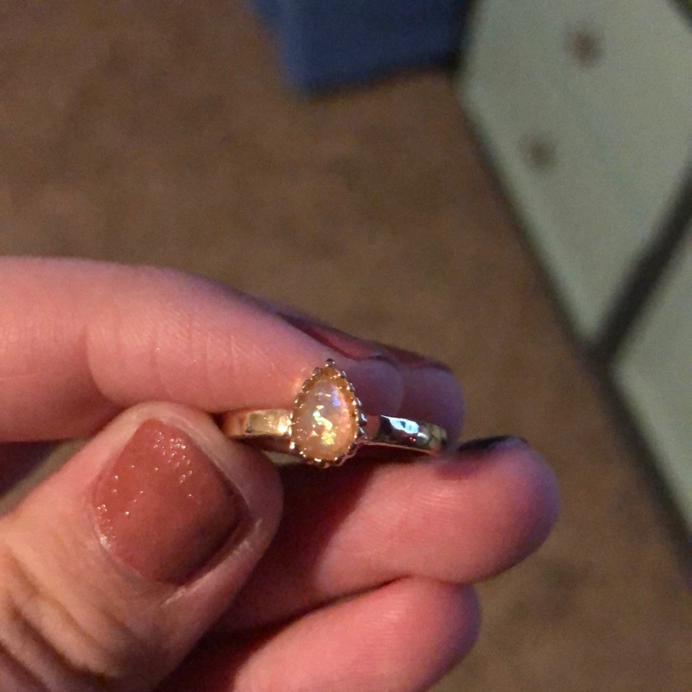 Orange Opal ring